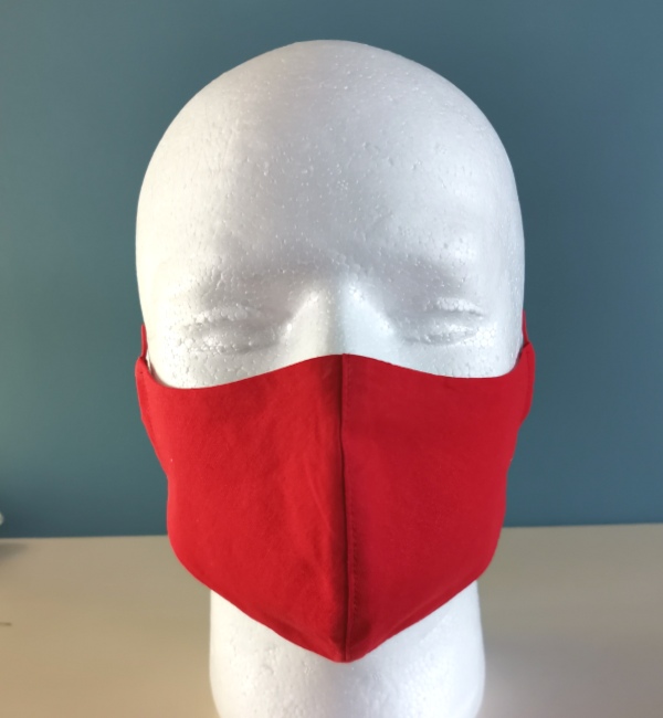 Kasvomaski yksivärinen punainen